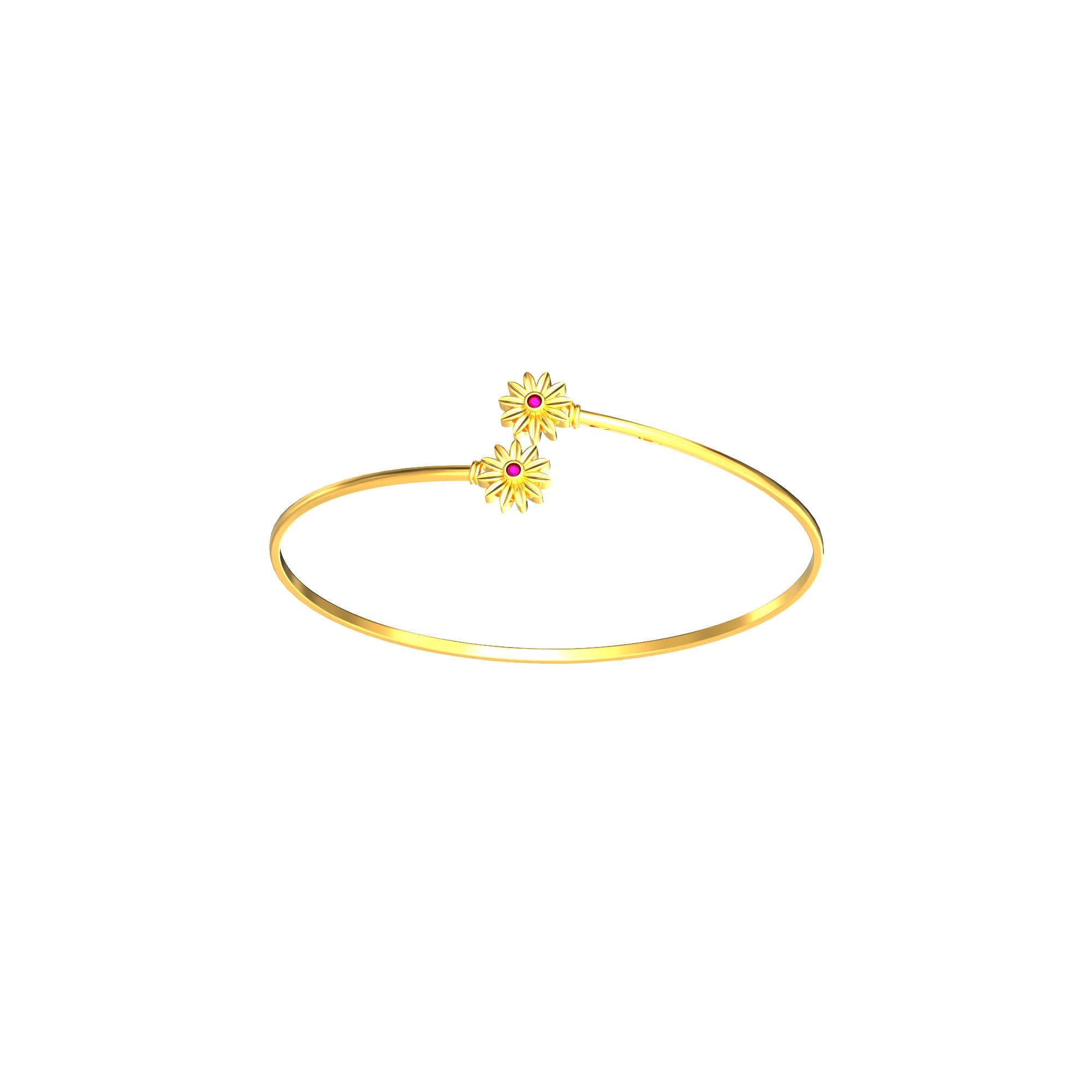 Flower Design Gold Bracelet