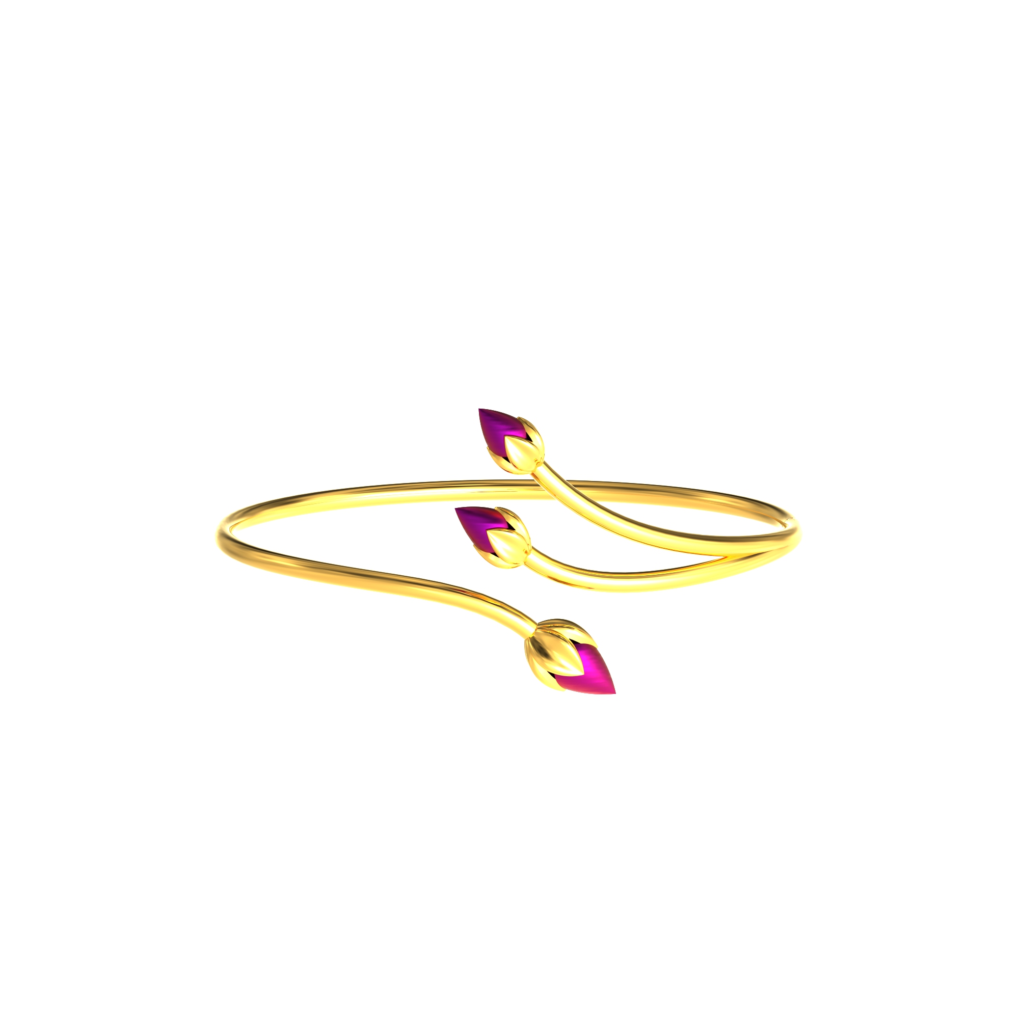 Flower Design Women Gold Bracelet