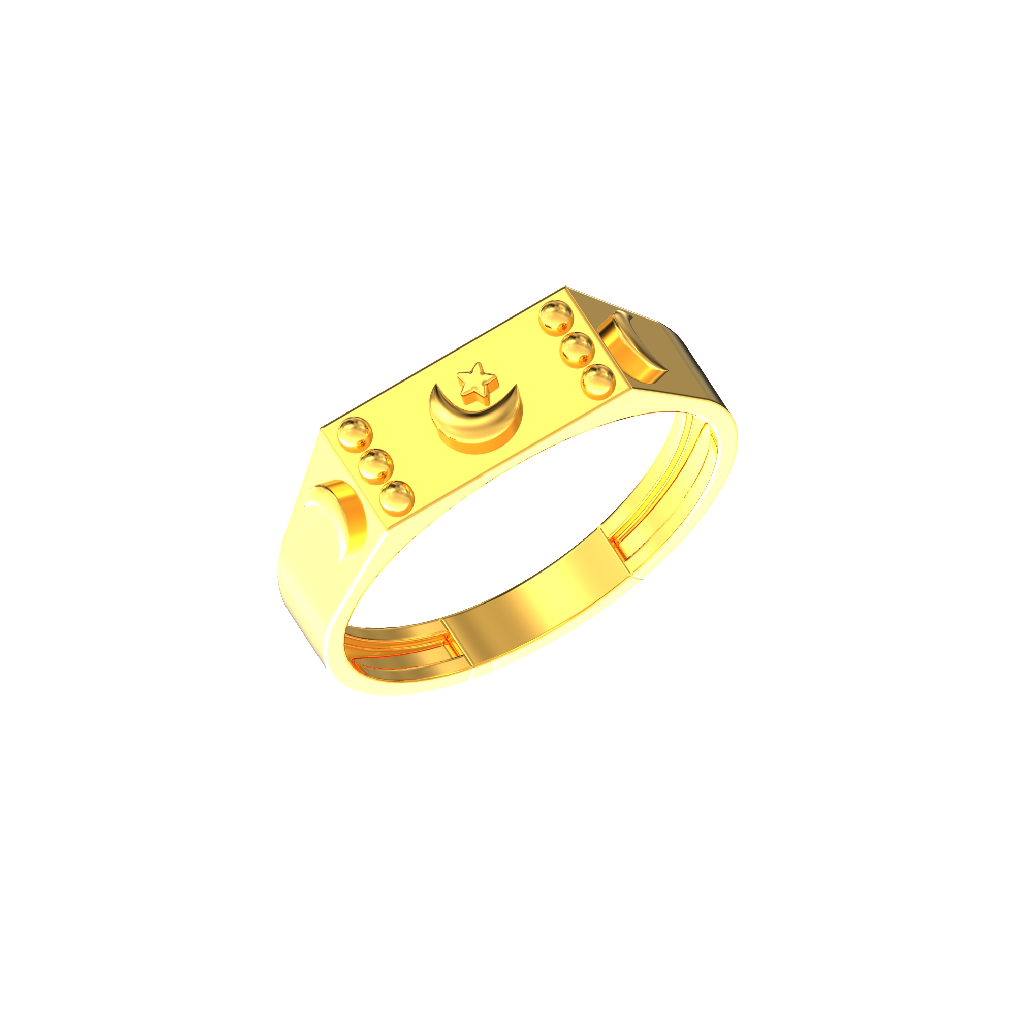 God Symbol Gents Gold Ring