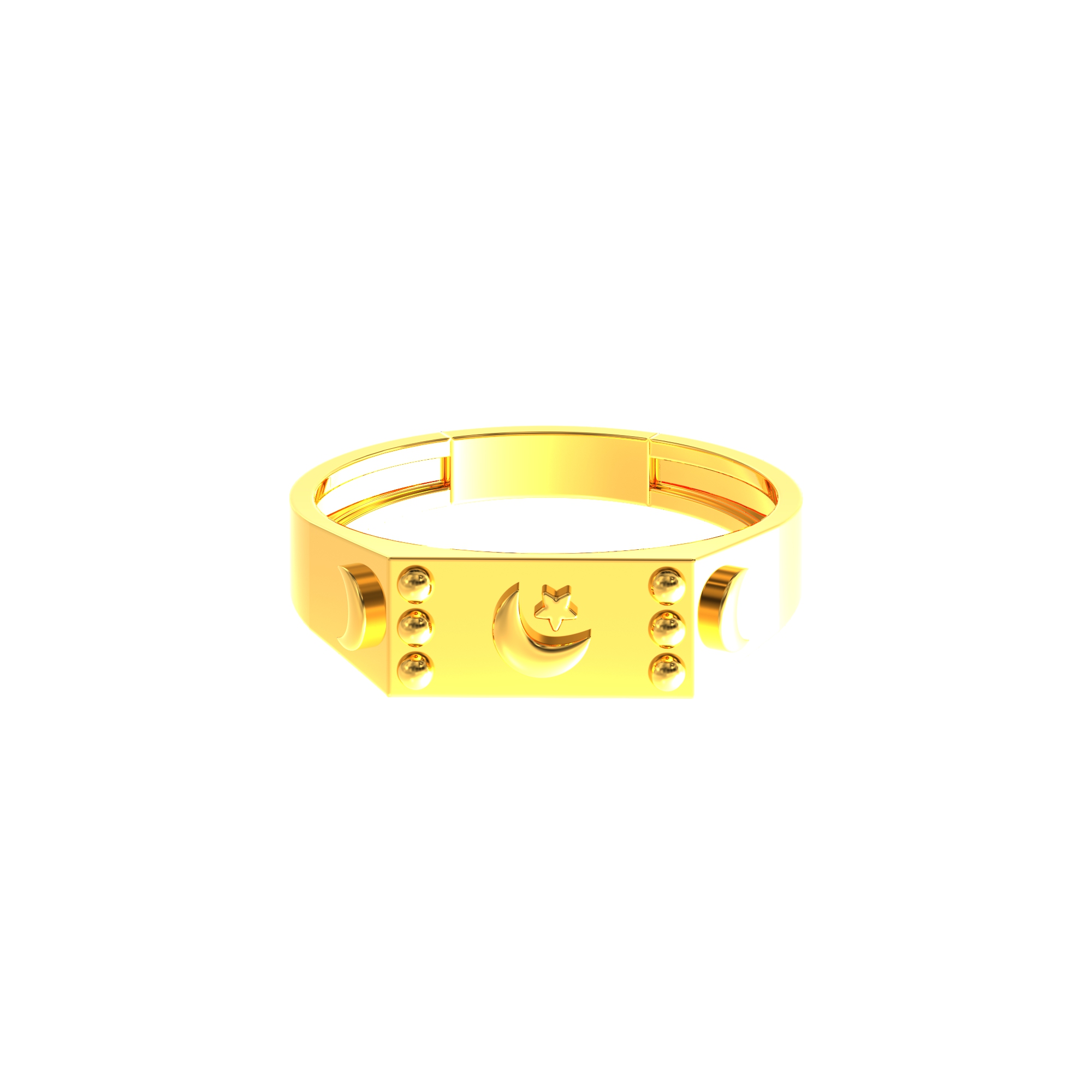 God Symbol Gents Gold Ring