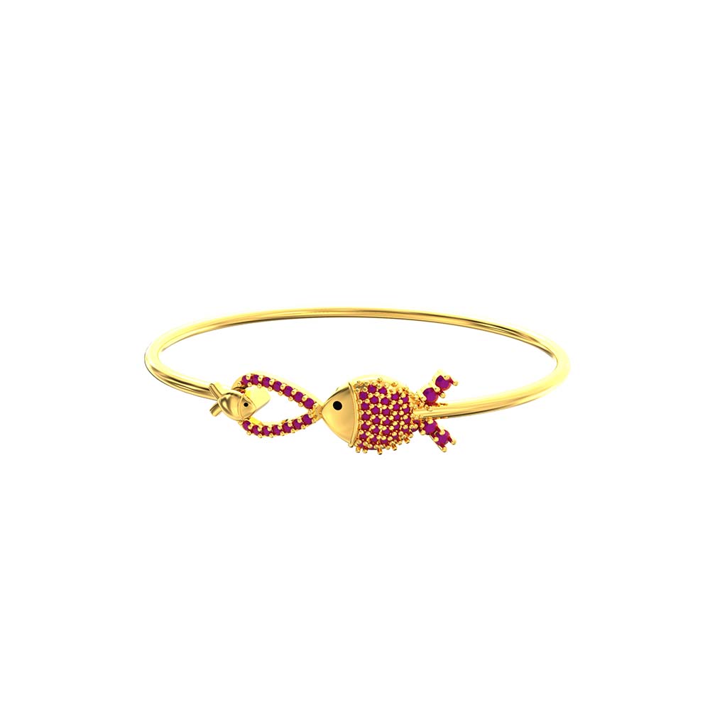 Gold Bracelet With Fish Shape