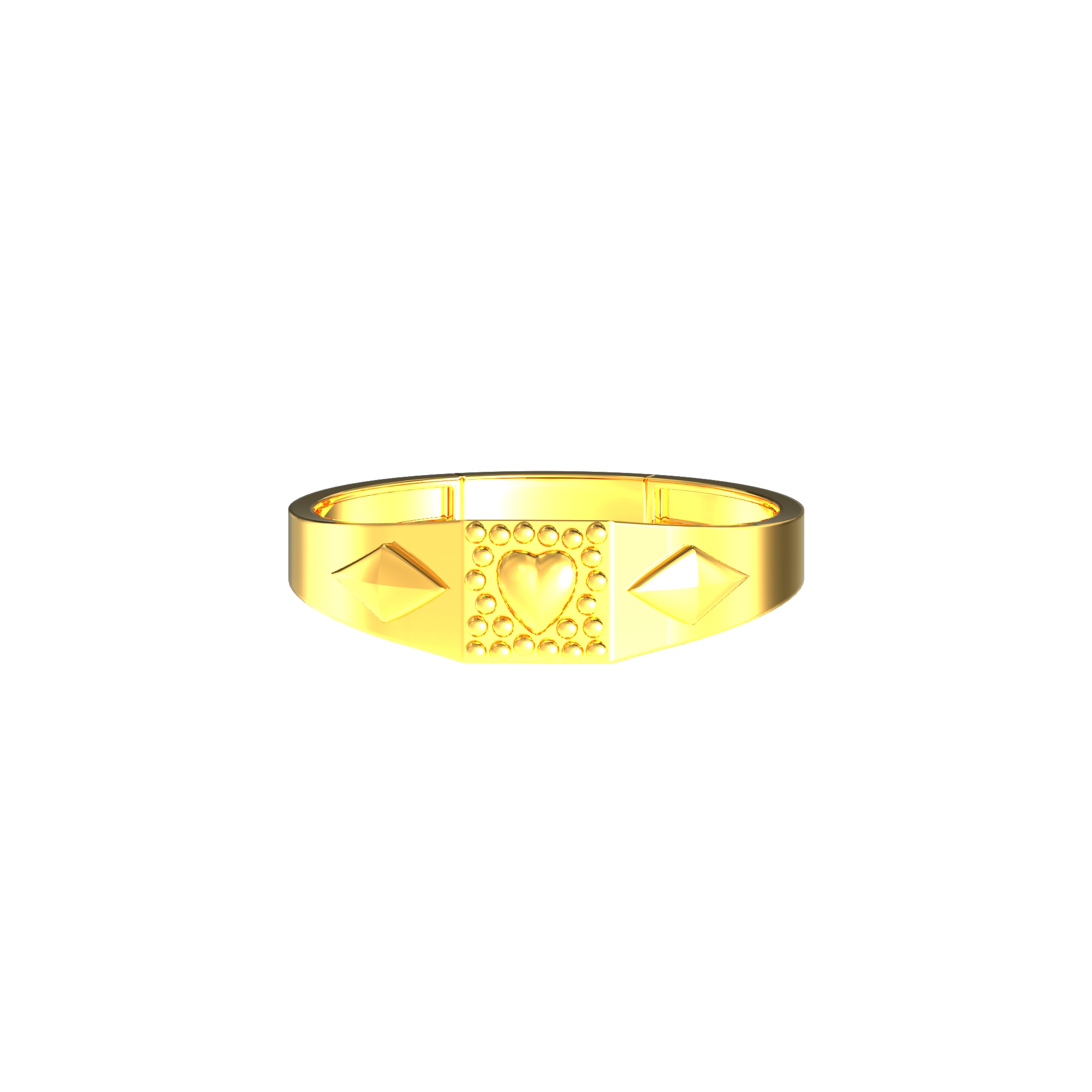 Heart Symbol Gents Gold Ring-01-01