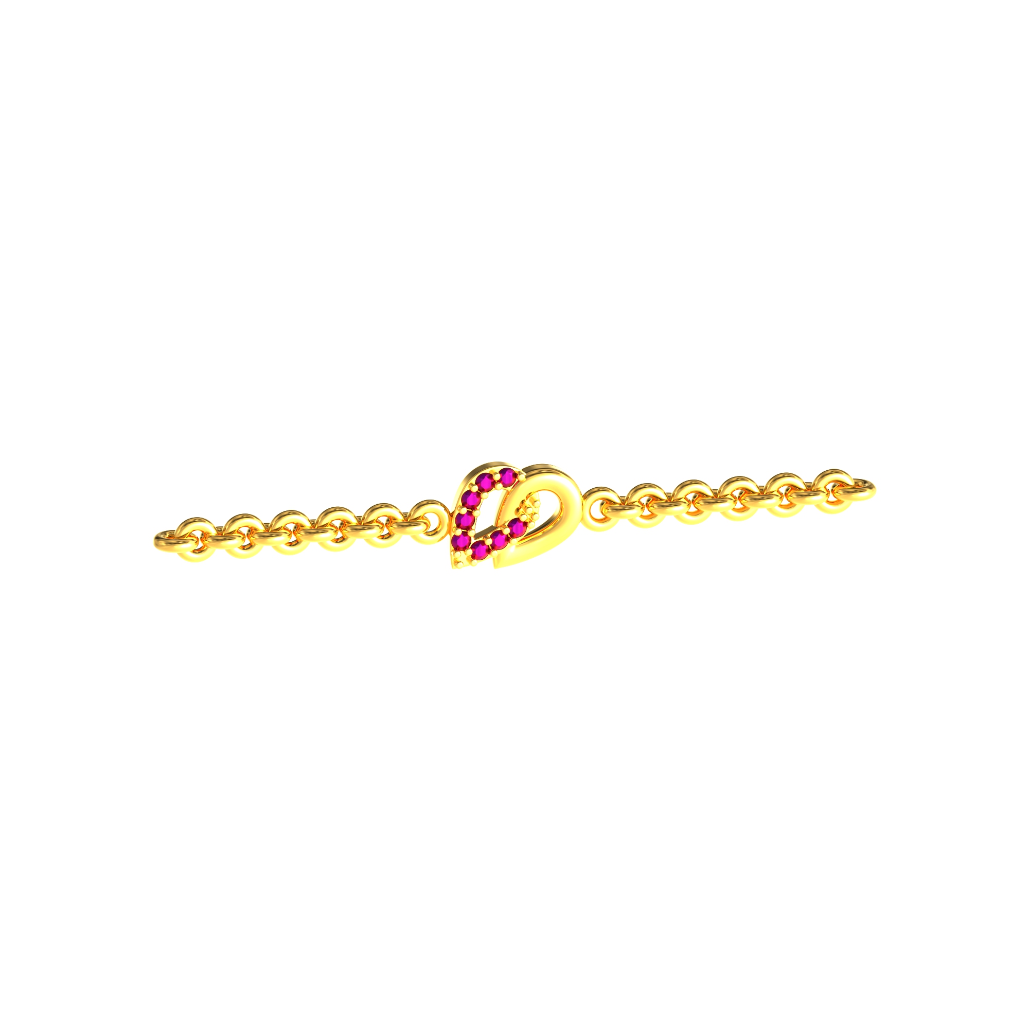 Heart Symbol Gold Bracelet for Women
