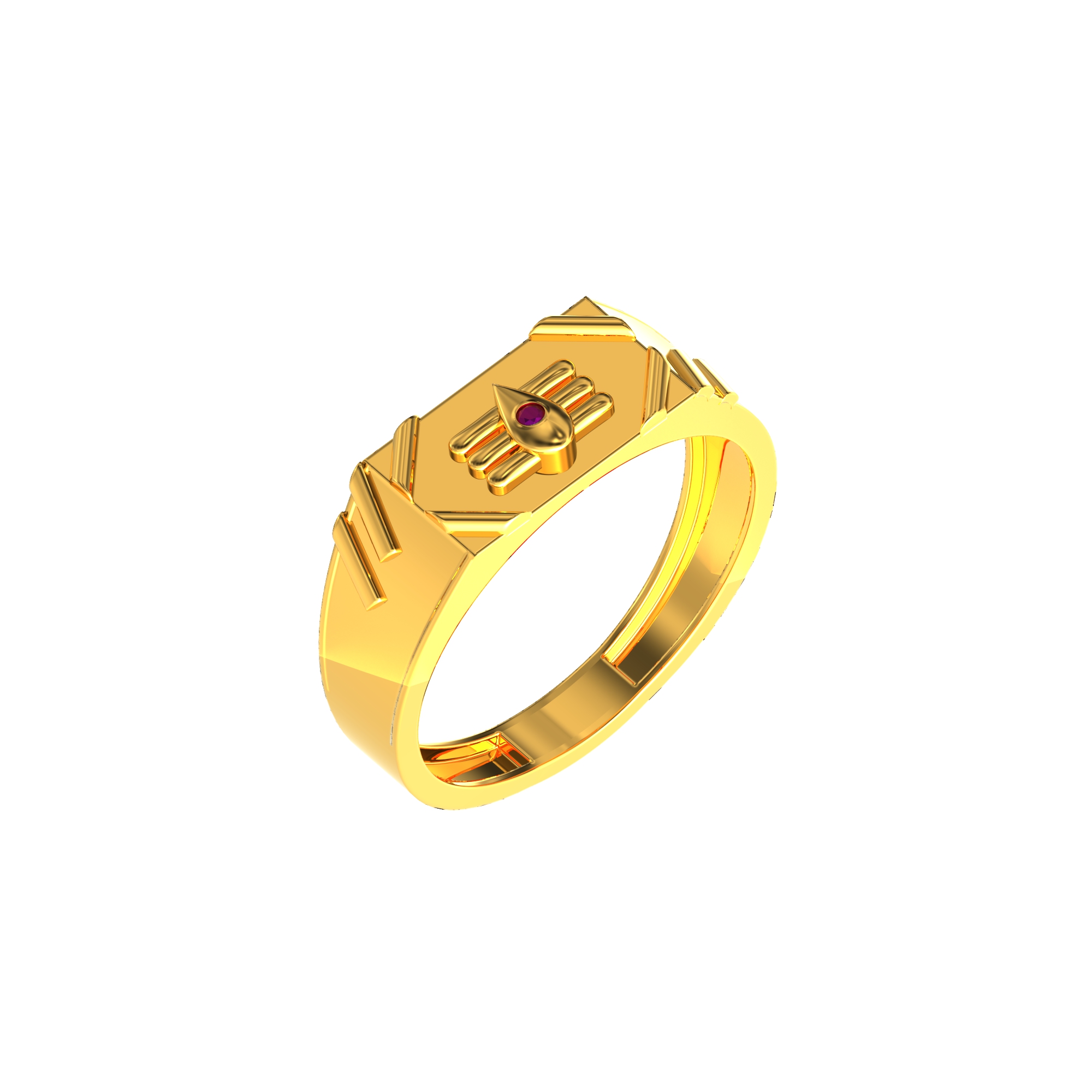 Murugan Symbol Gents Gold Ring
