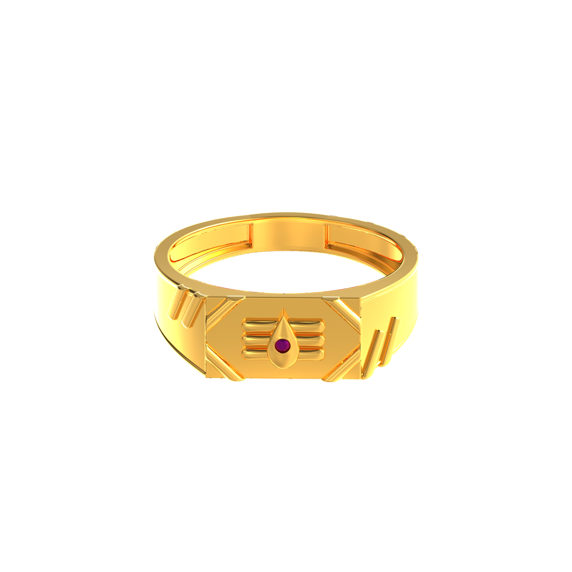 Murugan Symbol Gents Gold Ring