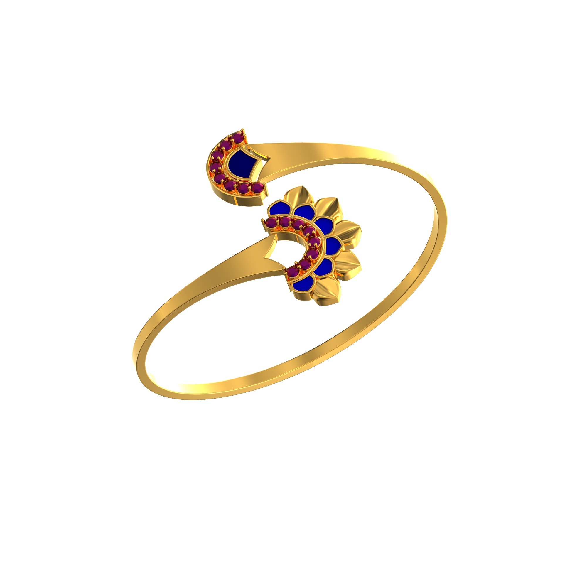 Oval Shape Gold Bracelet for Women