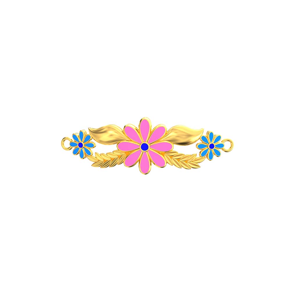 Plain Flower Design Gold Bracelet
