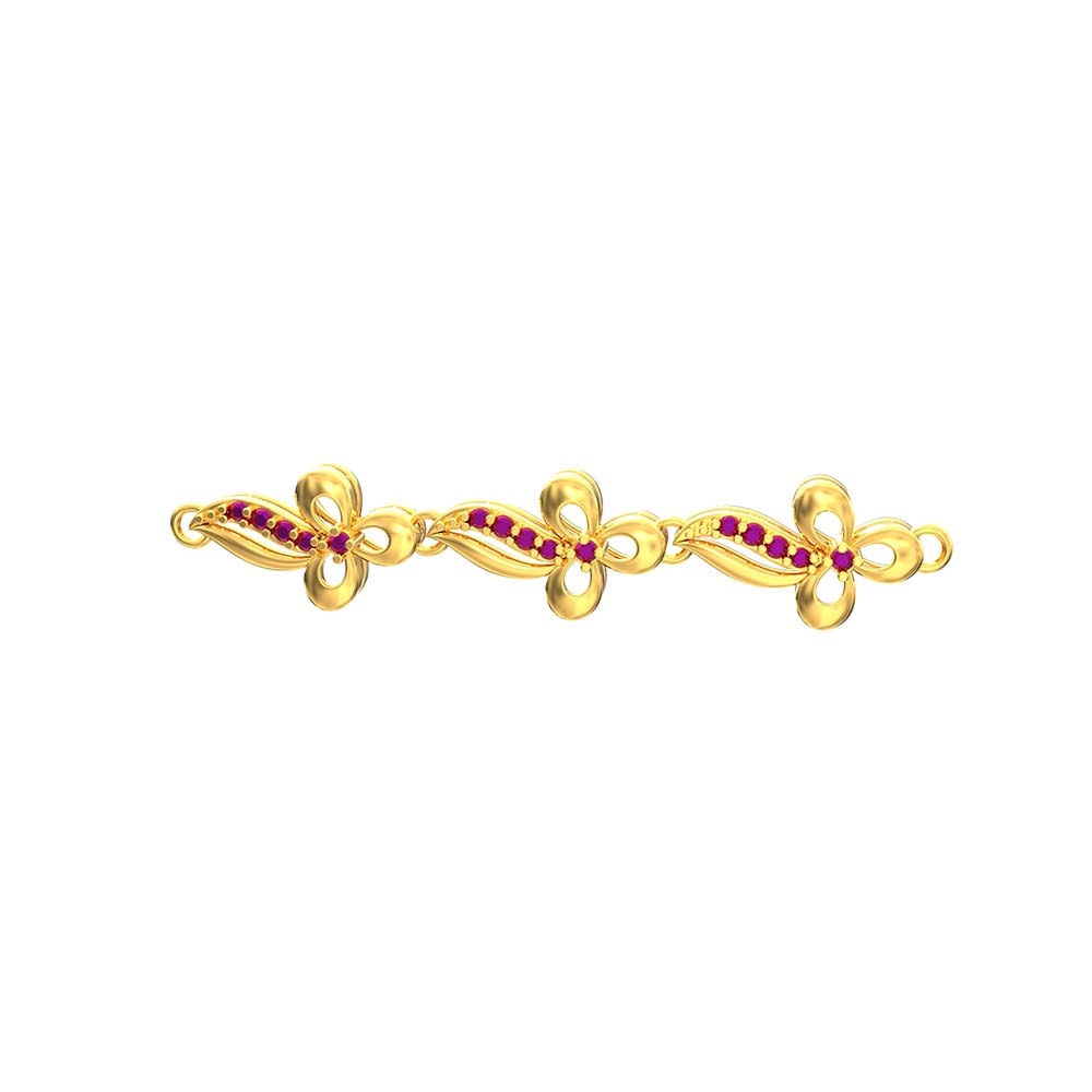 Same Color Stones Gold Bracelet