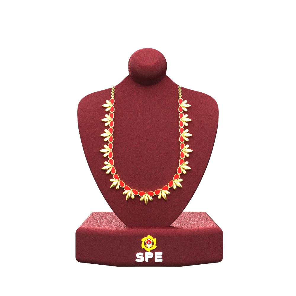 SPE Gold -Three Petal Design Gold Haram - SPE Gold, Chennai
