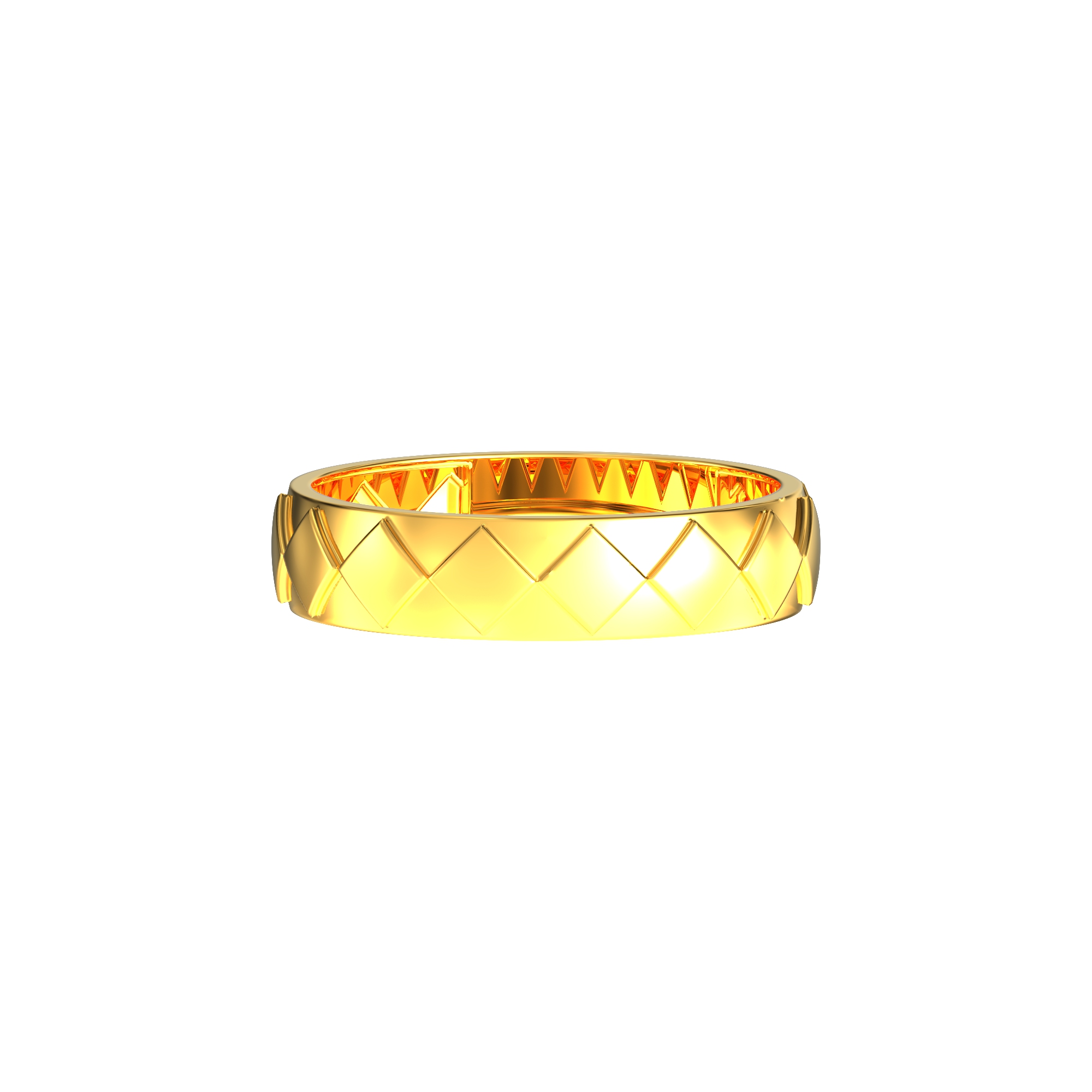Wave Design Gold Ring for Mens