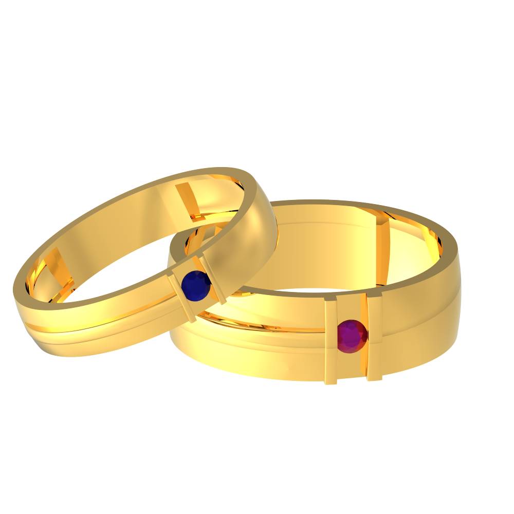 Stylish Joinable Gold Couple Rings