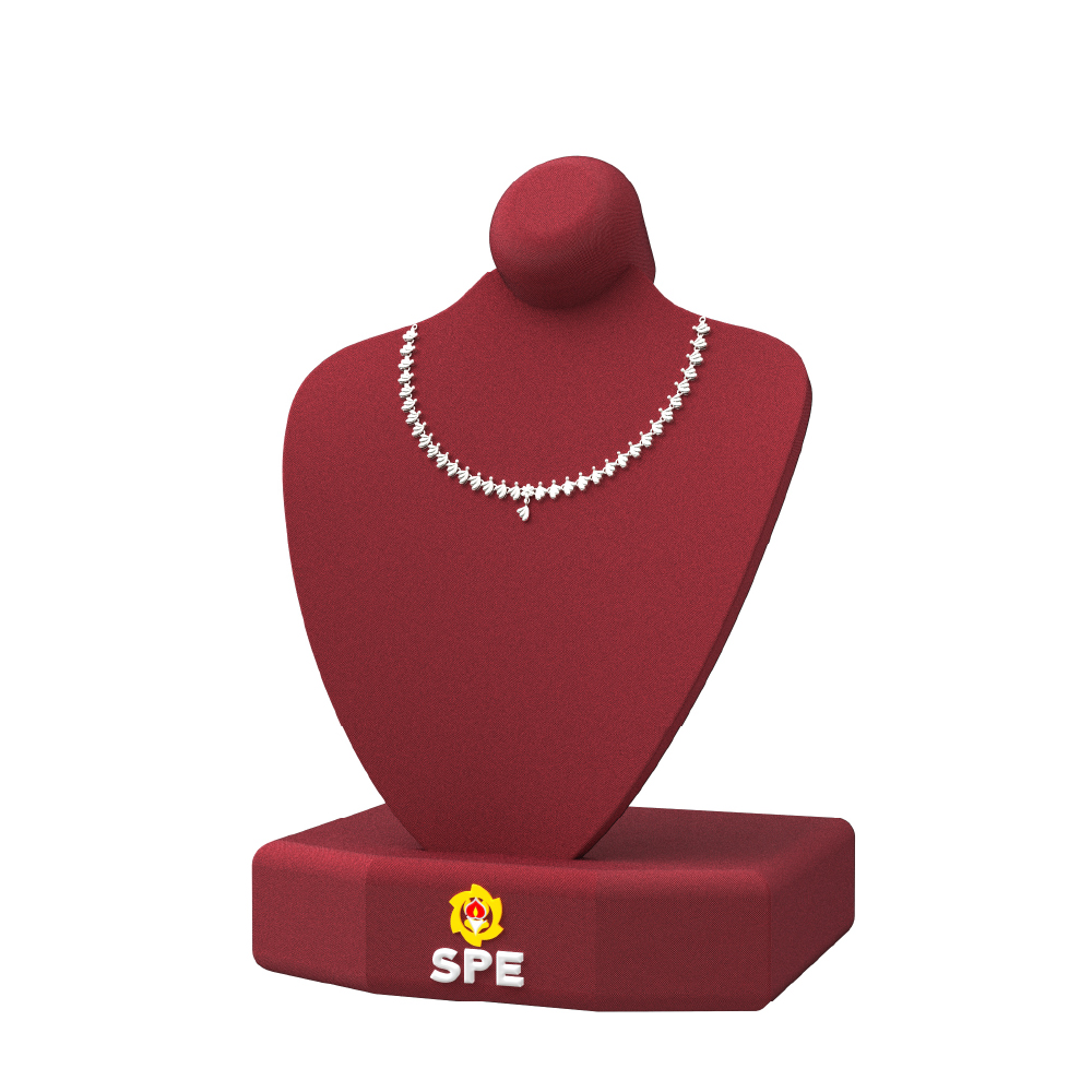 SPE Gold - Flower Design Silver Necklace - Poonamallee
