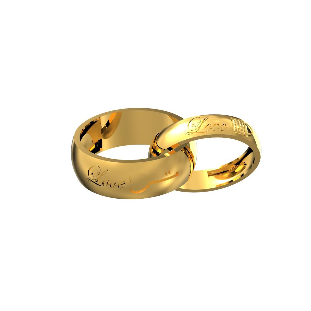 Lock Design Gold Ring