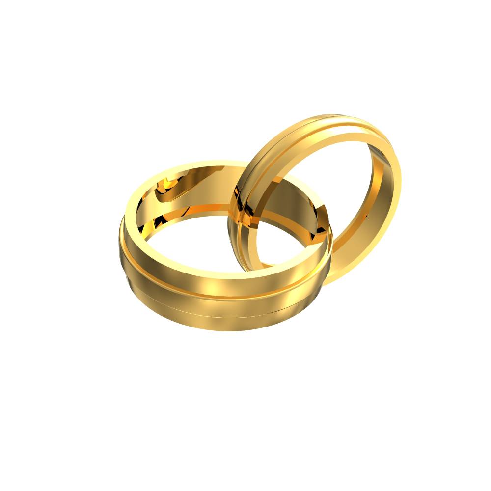 Unique Couple's Gold Ring