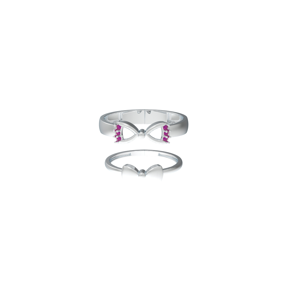 Couple Ring With Bow Design