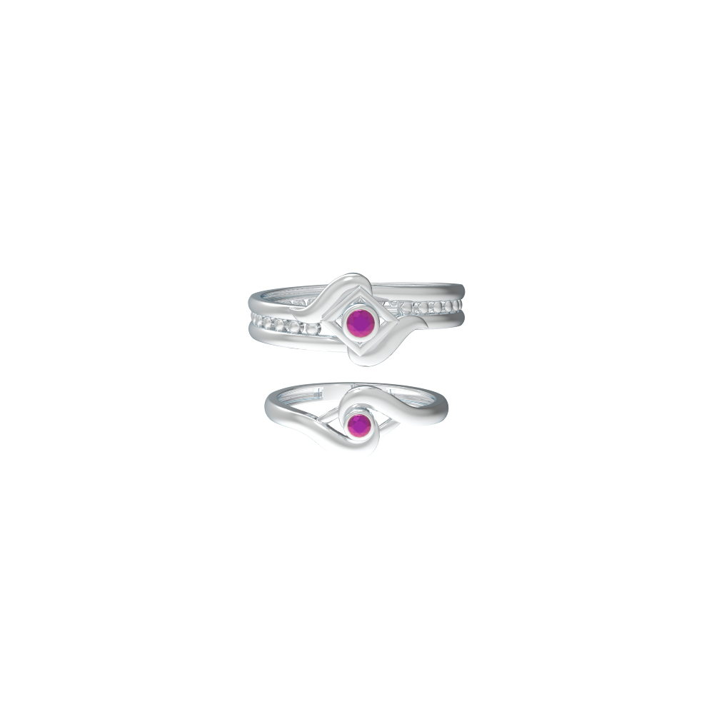Divine Violet Stone Couple Ring