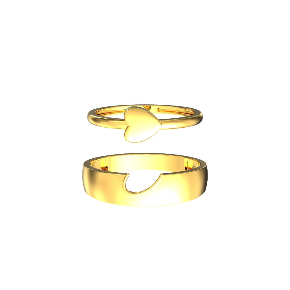 Heart Matching Couple Ring