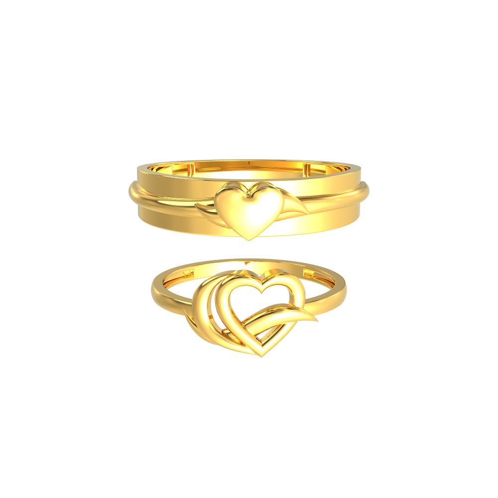 Mightlink 1 Pair Couple Rings Contrast Color Temperament Valentine Gifts  Cute Good Friend Heart-shaped Finger Ring for Anniversary - Walmart.com