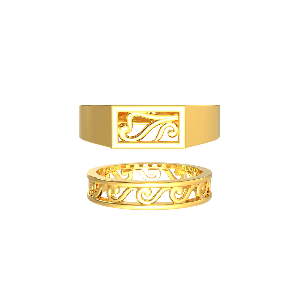 Unique Eternity Pattern Couple Ring