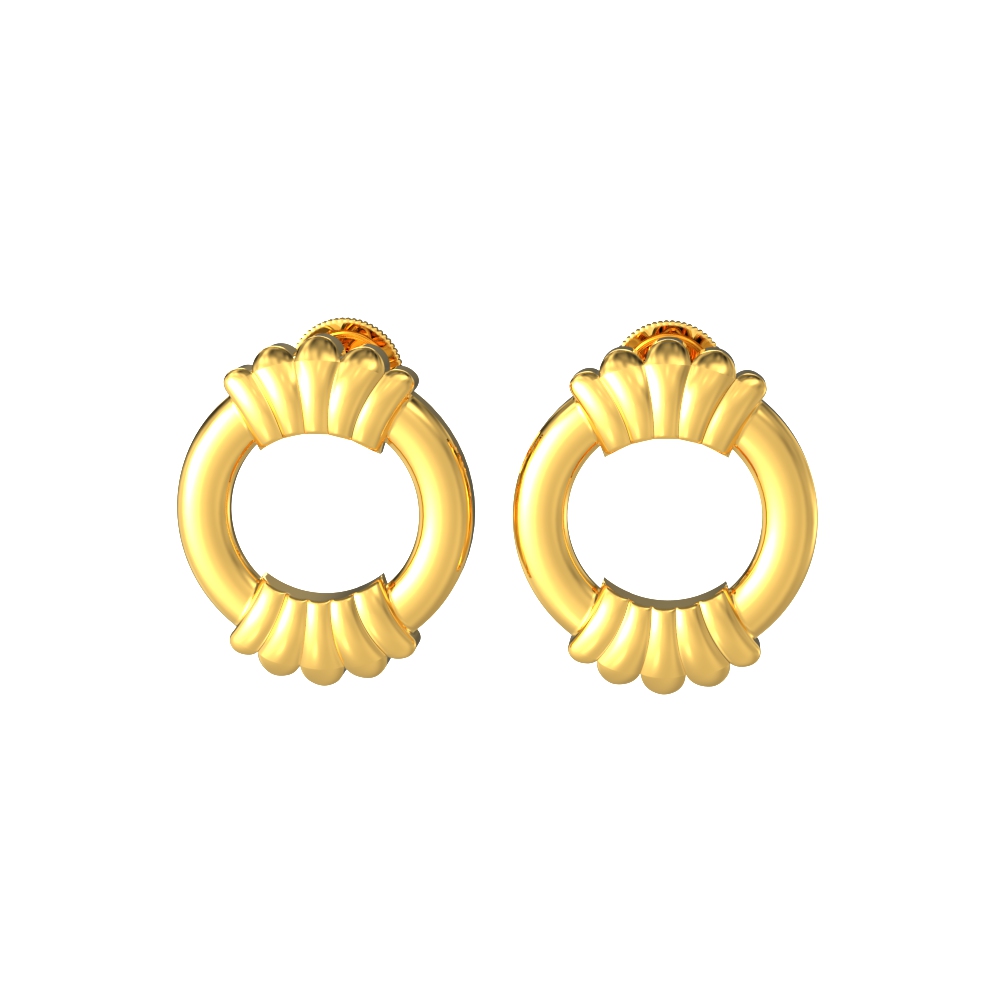 14K GOLD DIAMOND ATARA CIRCLE EARRINGS – Jen K Online