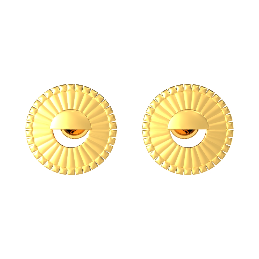 Small Circle Half Way Diamond Earrings – SouthMiamiJewelers