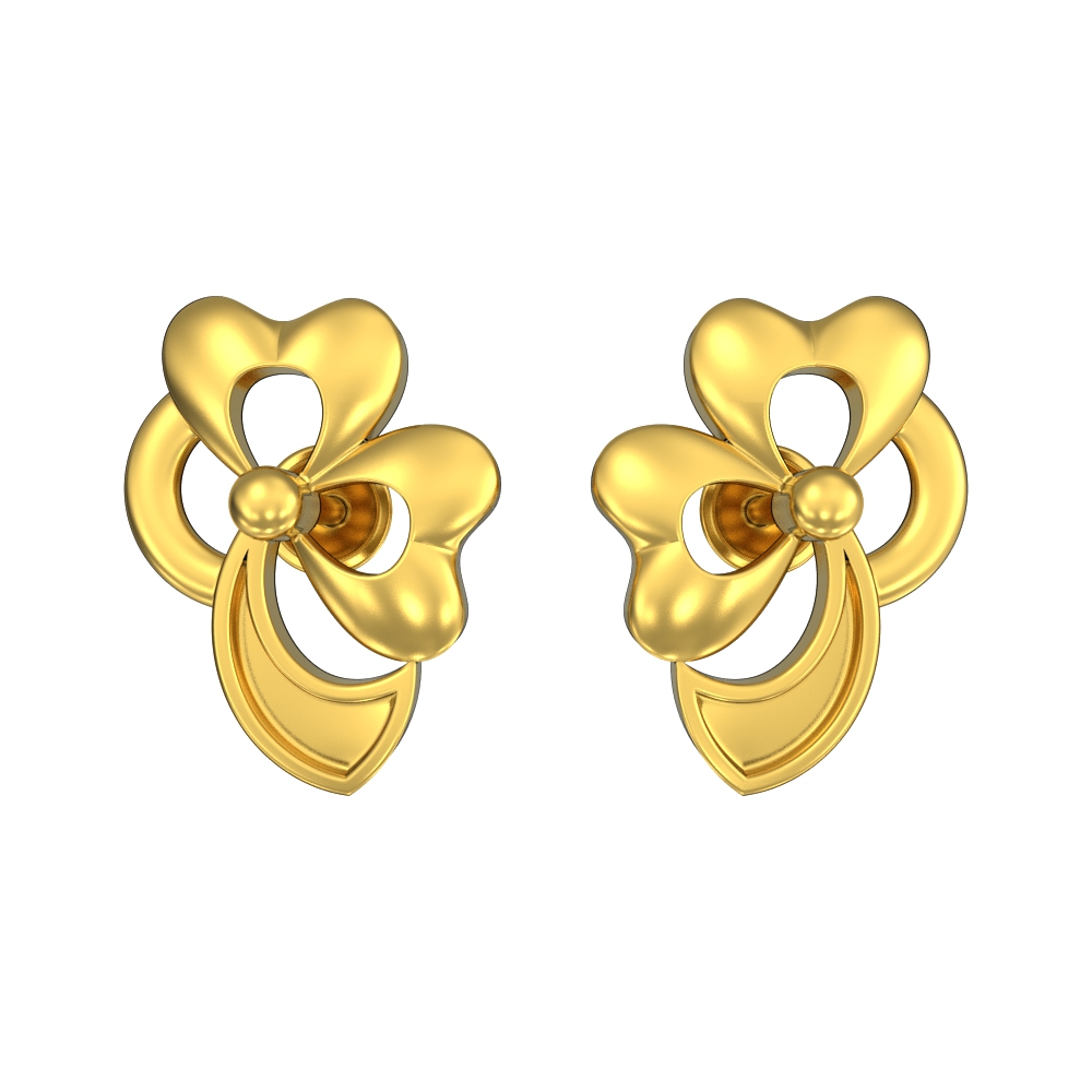 Golden Wire Flower Earrings | Gold Fill Dangles | Light Years Jewelry