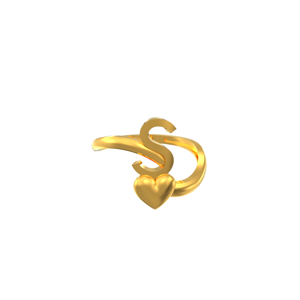 Jewelry Alphabet Ring D 3D model 3D printable | CGTrader