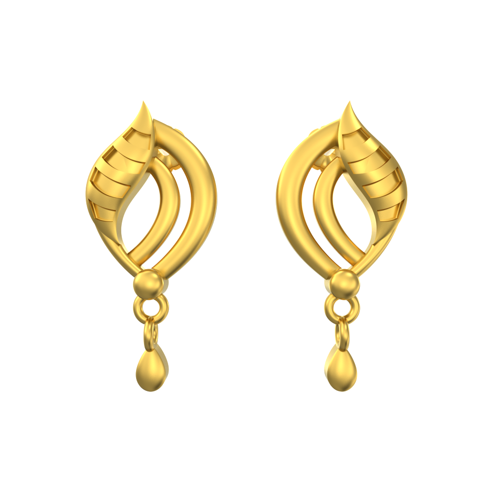 New Fancy Yellow And Gold Earrings Design By Zevar.