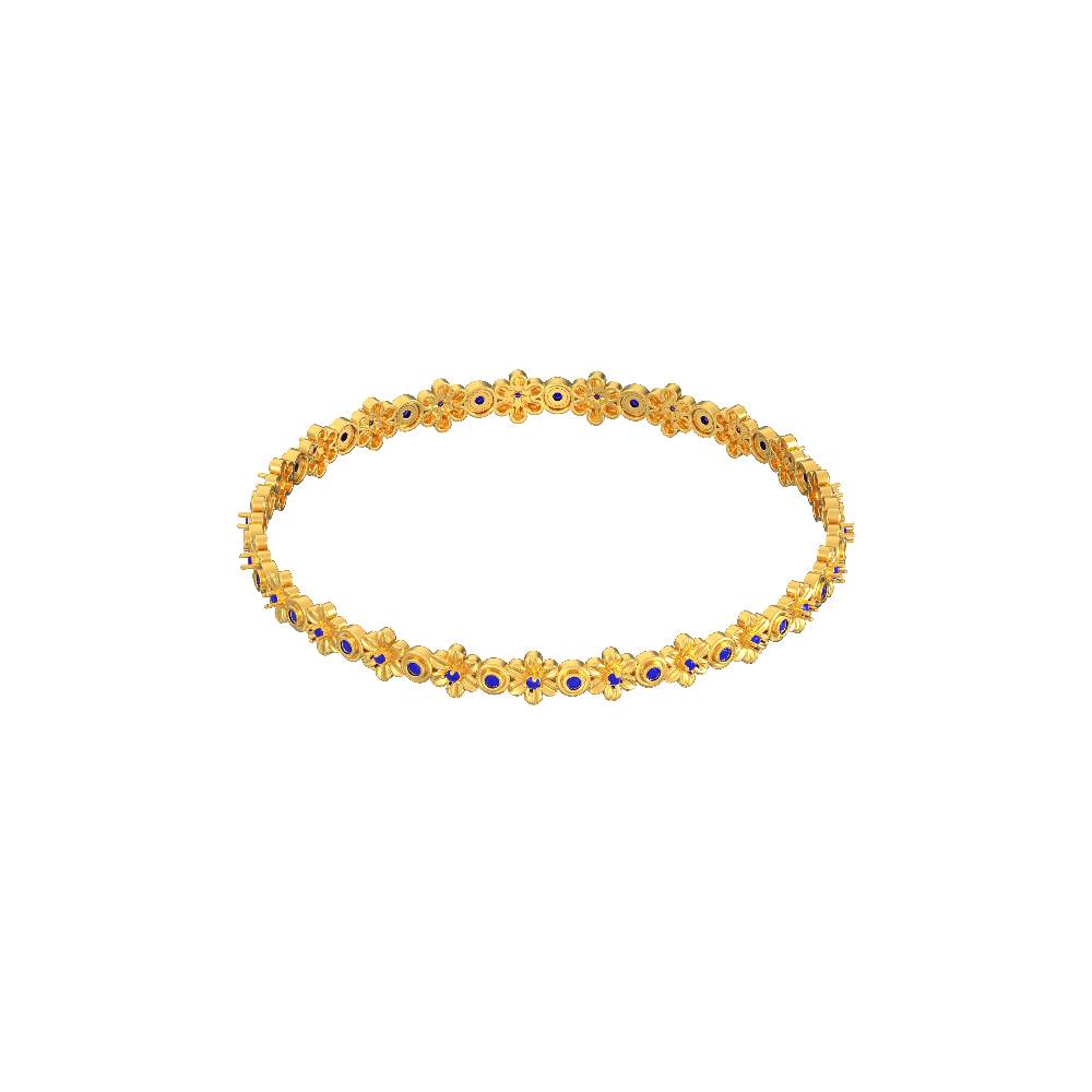Floral Gold Bangle For Women
