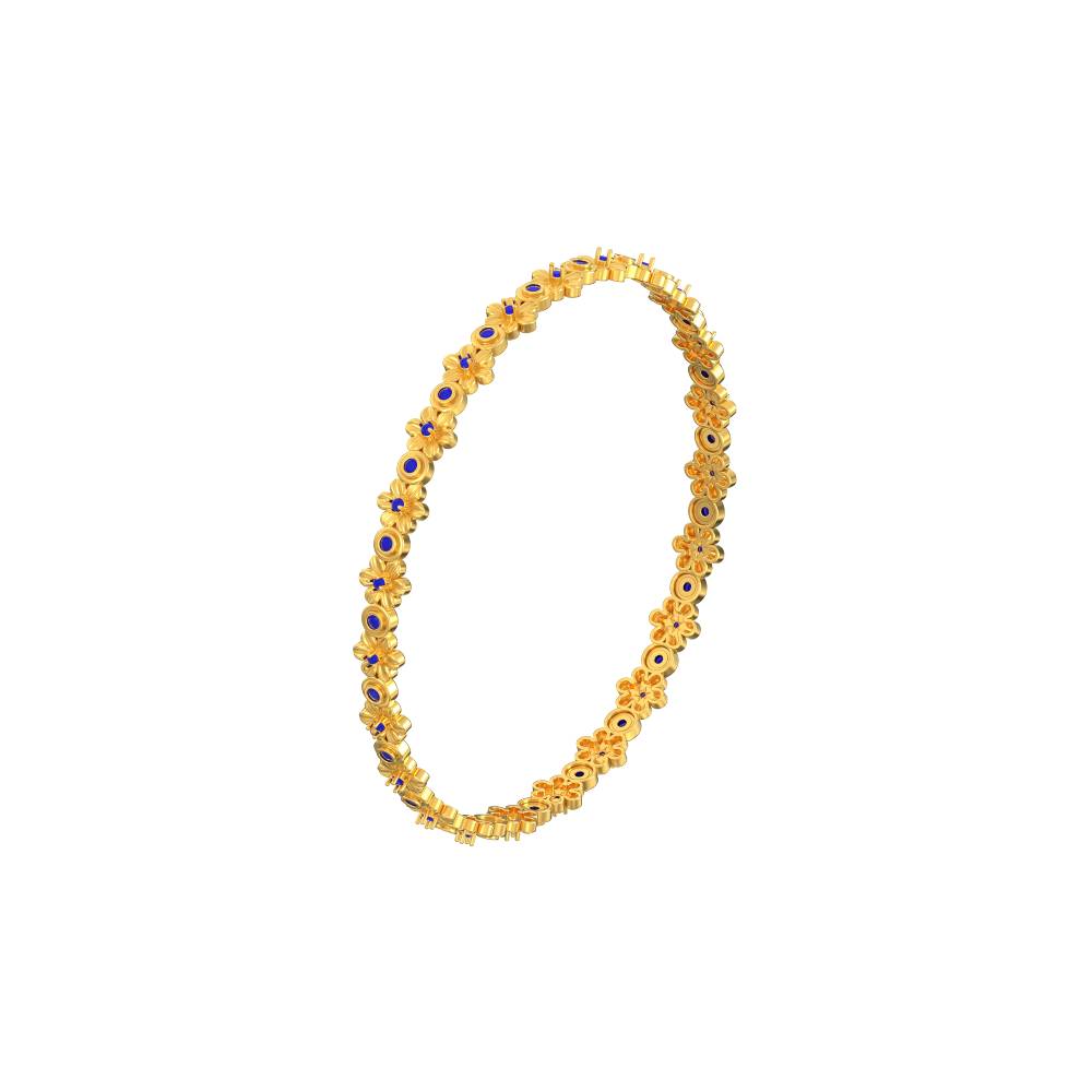 Floral Gold Bangle For Women