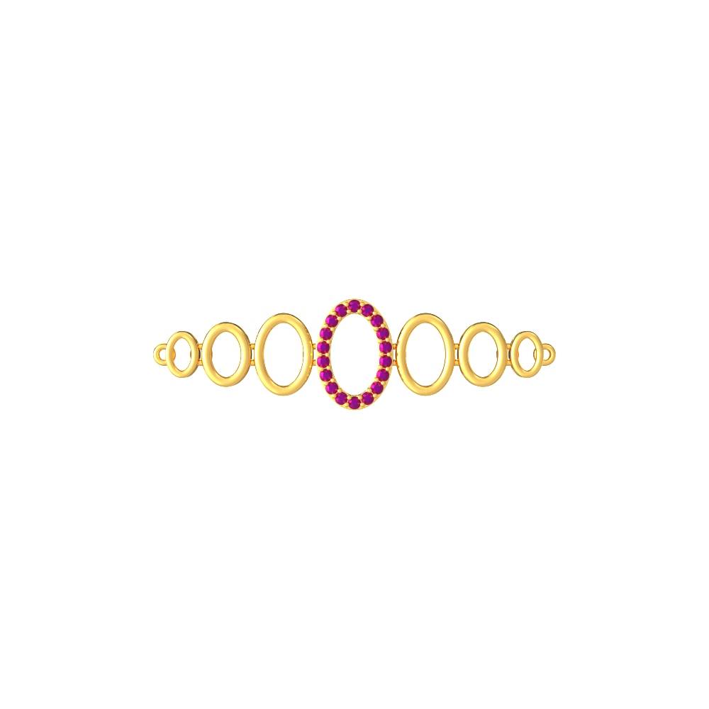 Gold Oval Design Bracelet for Women
