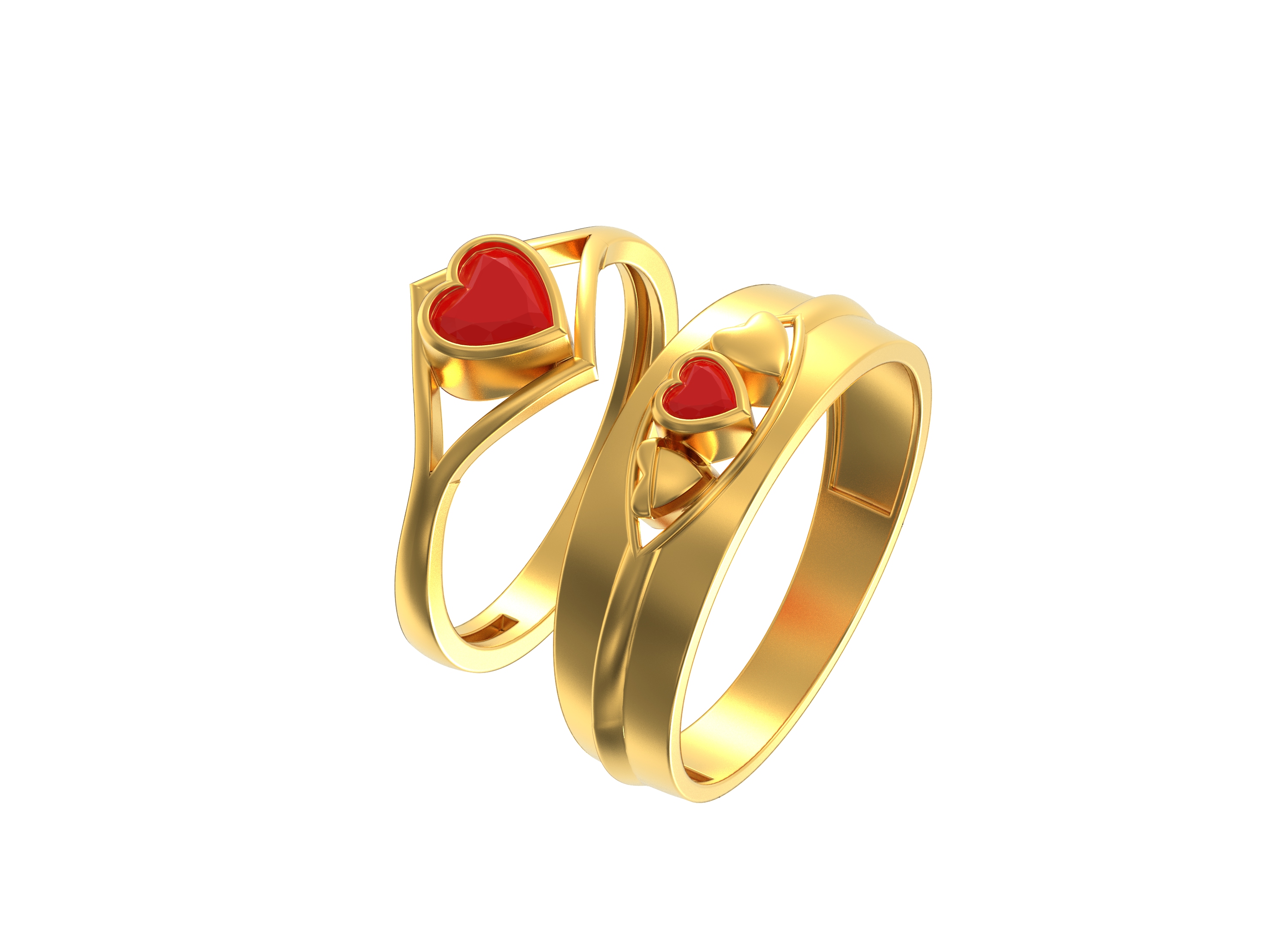 Heart-Couples-Gold-Ring