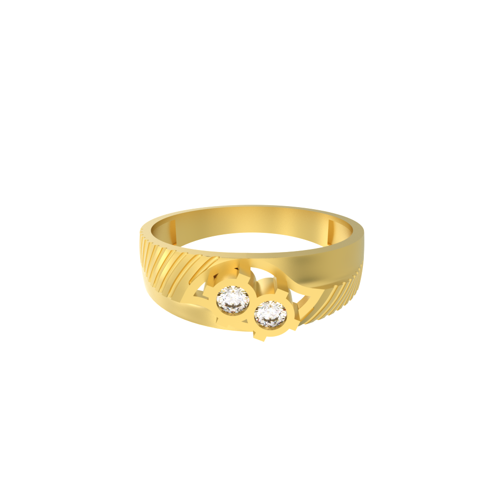 Buy KISNA 14K Yellow SI Diamond Gold Ring for Men | Luke S16 at Amazon.in