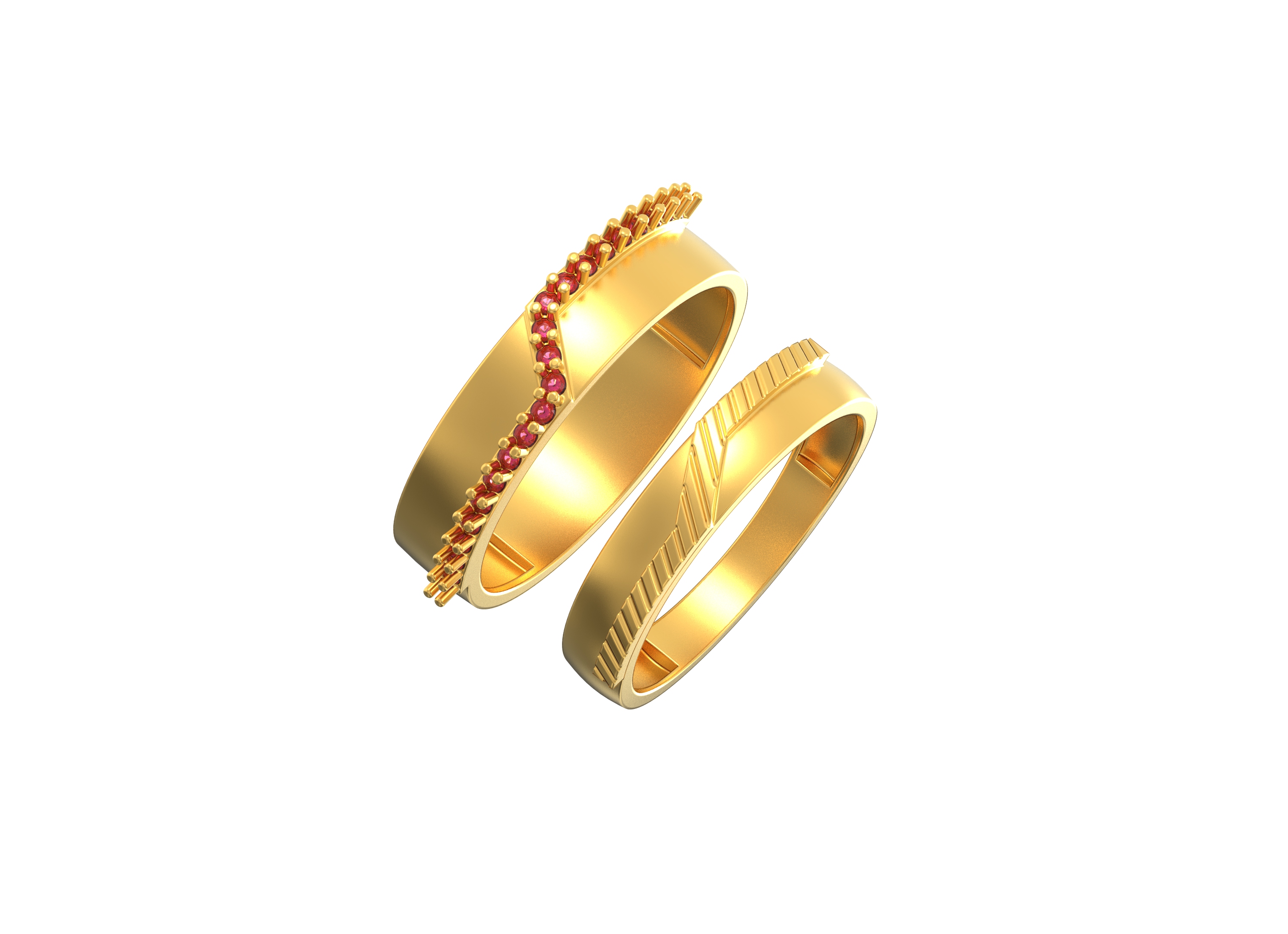 Pattern-Couples-Gold-Ring