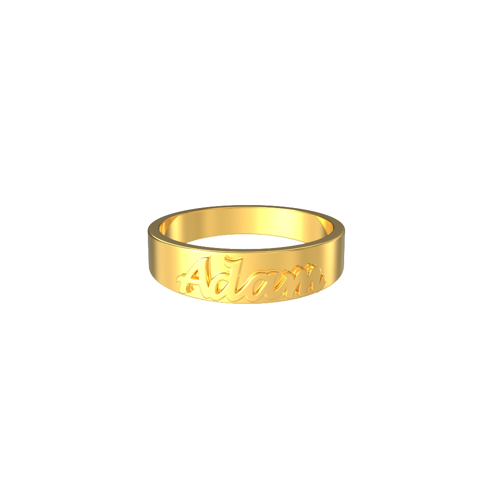 Initial Name Ring, Fancy Name Ring, Minimalist name ring by Crown Mini –  Crown Minimalist