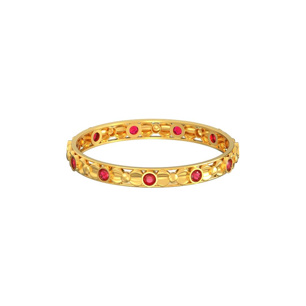 Red Stone Gold Bangle