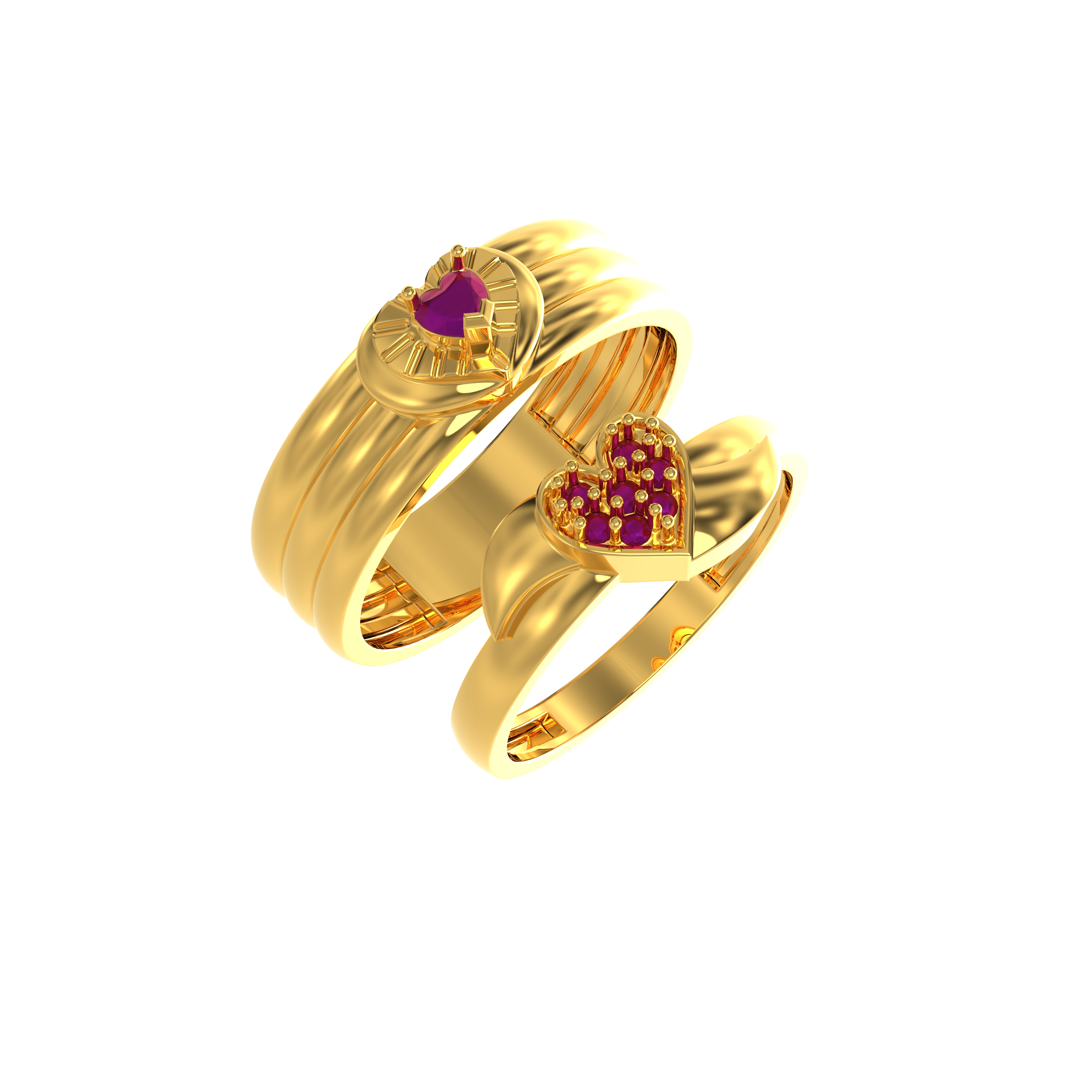 Vintage-Heart-Design-Gold-Ring