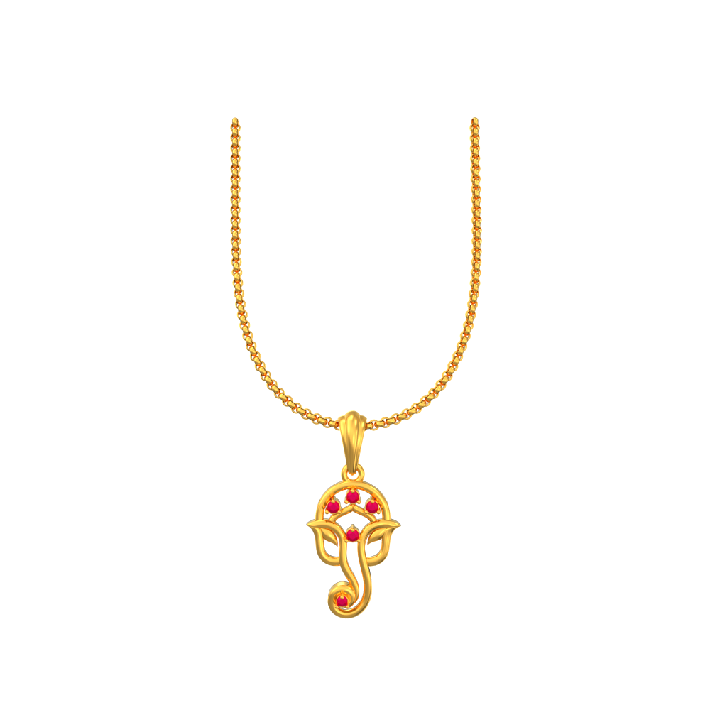 22k Elegant Look God Ganesh Gold Pendant