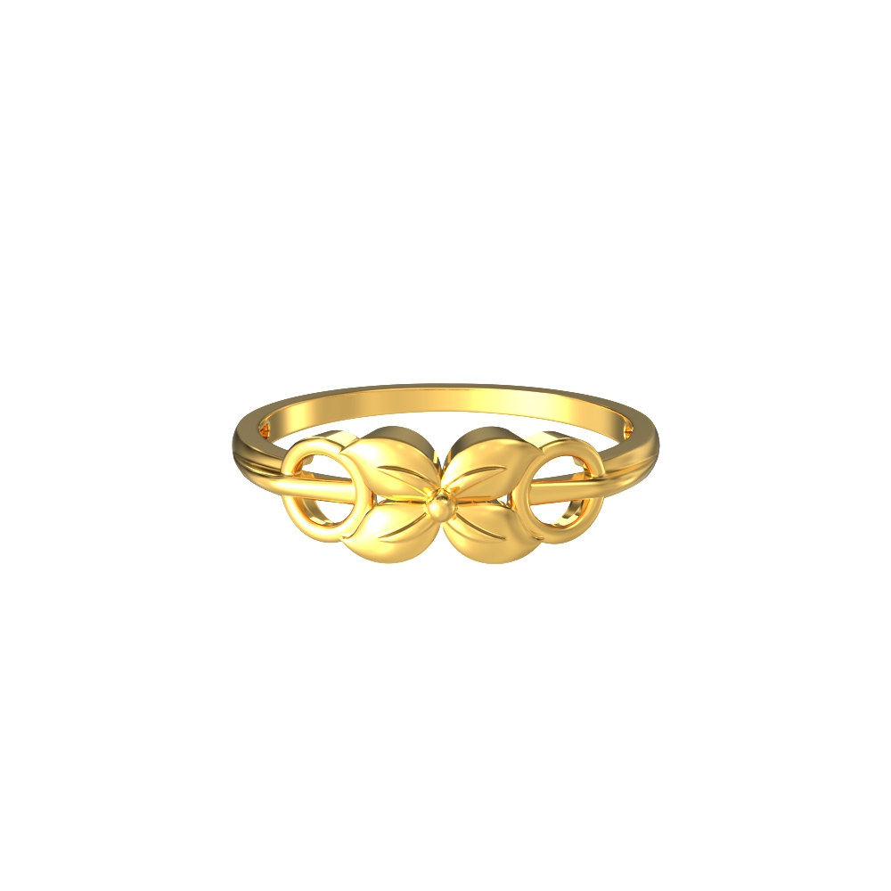 Plain Floral Design Gold Ring 07-11 - SPE Gold,Chennai