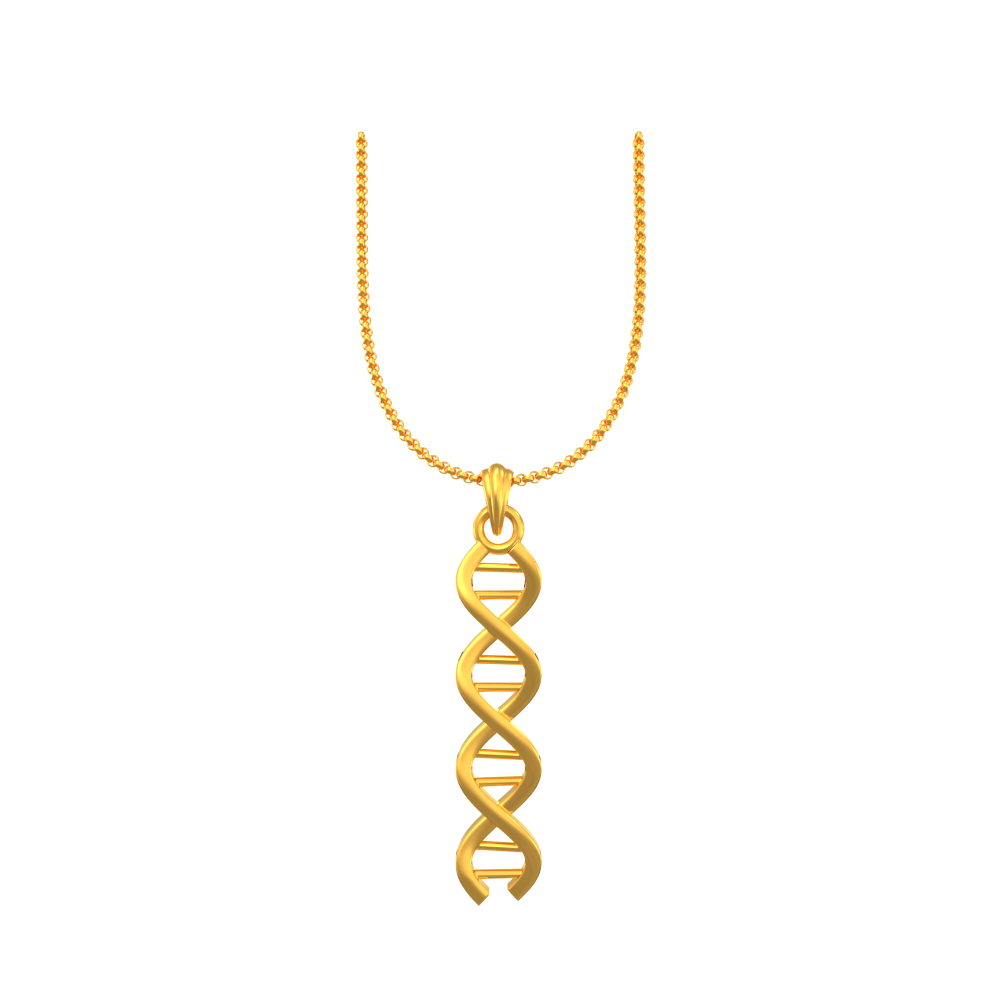 22k Unique Glossy DNA Gold Pendant