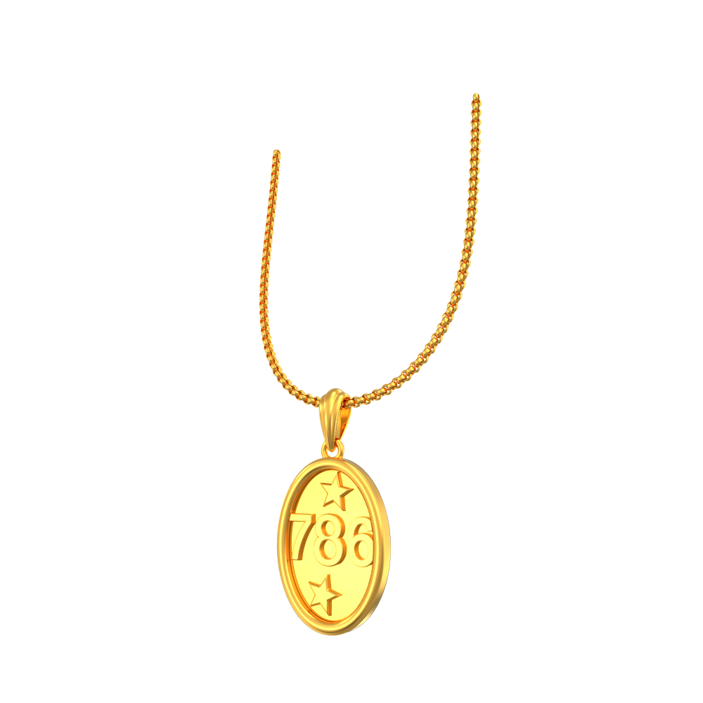 Buy Chuangbang JewelryMen Allah Gold Pendant Necklace Link Chain Middle  East Charm Islam Round Pendant Online at desertcartINDIA
