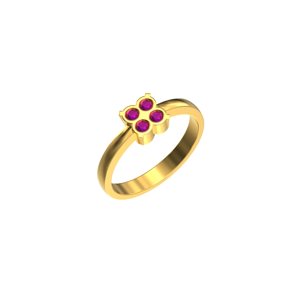 Buy Mahi Beautiful Solitaire Crystal and Ruby Stone Adjustable Finger Ring  online