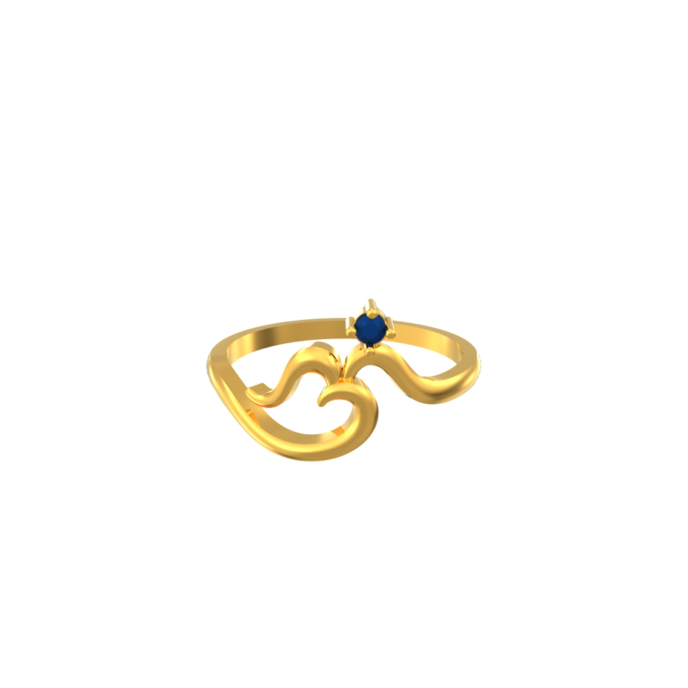 18kt OM Design Gold Ring – Welcome to Rani Alankar