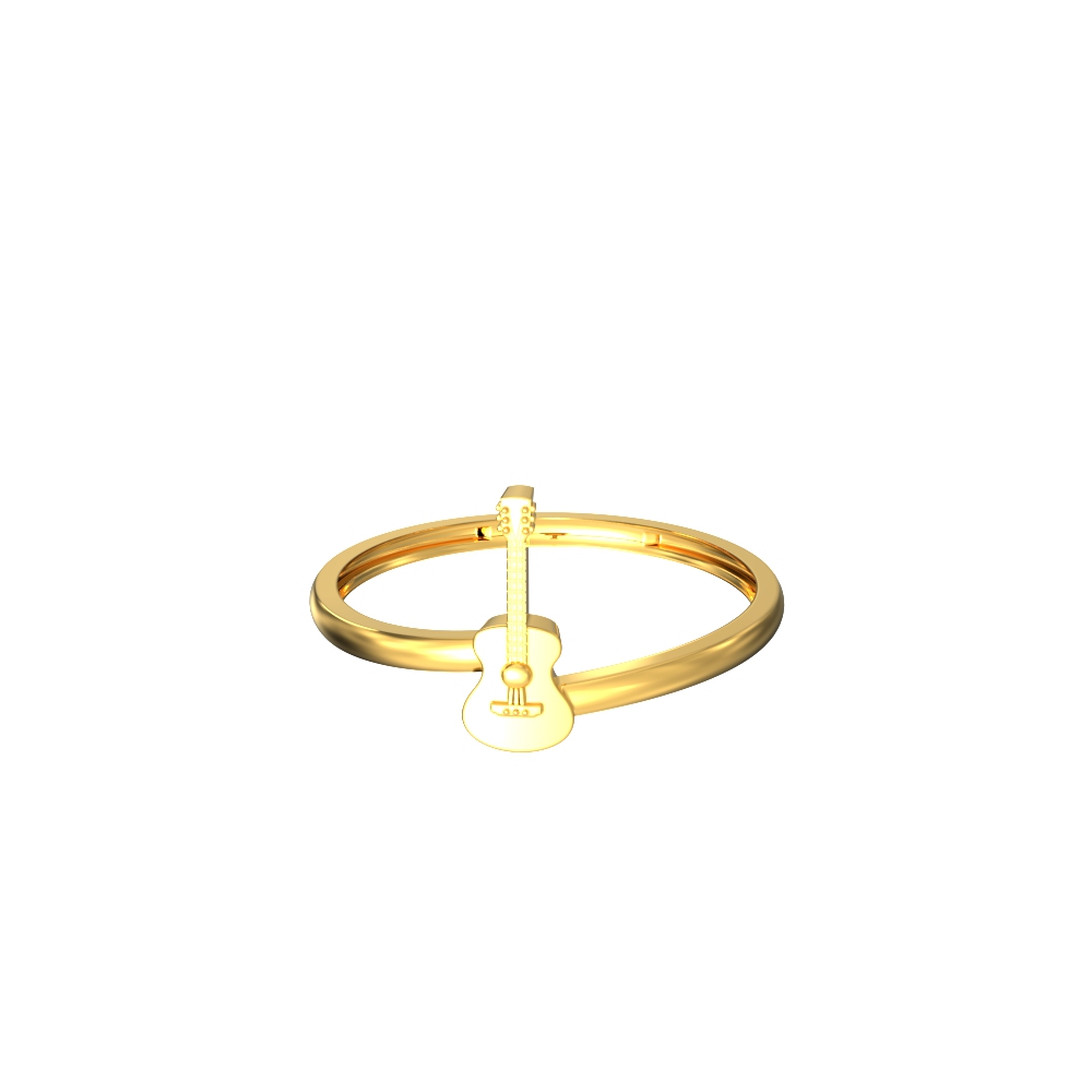 Customized Gold Ring For Guitar Lovers