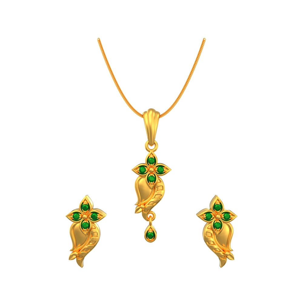 Enchanting-floral-pendant-set