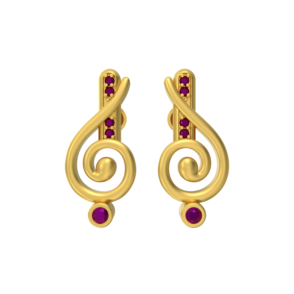 Beautiful Peacock Design Gold Earrings For Daily Wear ER2255