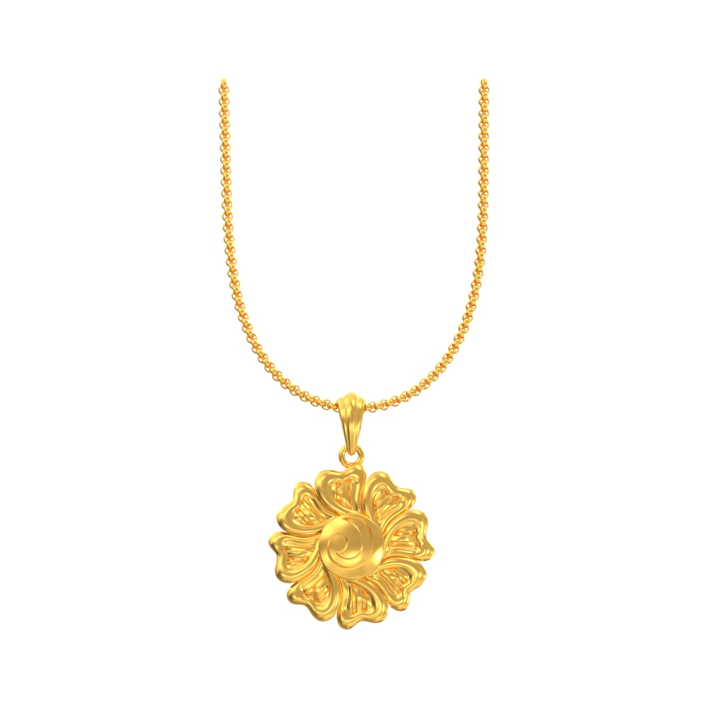 Fashionable Flower Gold Pendant