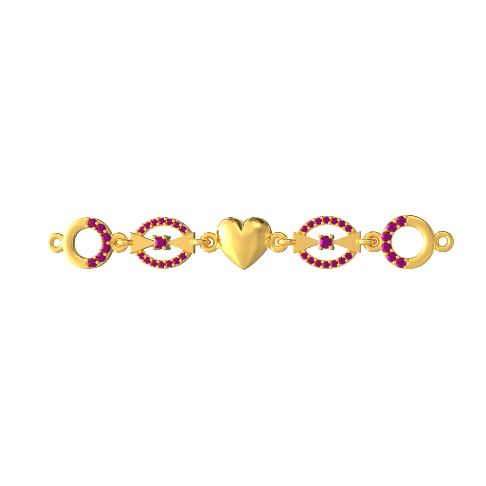 Heart Gold Bracelet For Girls