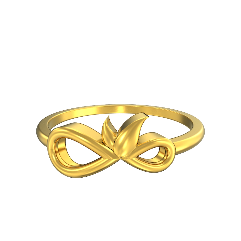 PC Jeweller The Infinity 18KT Yellow Gold and Diamond Ring for Women :  Amazon.in: Fashion