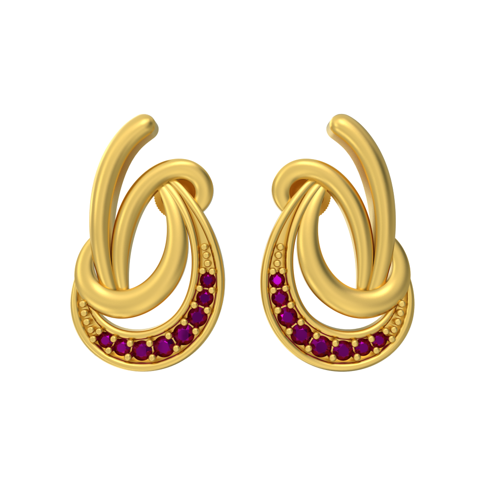 Aakaksha Om Gold Earring Online Jewellery Shopping India | Yellow Gold 14K  | Candere by Kalyan Jewellers
